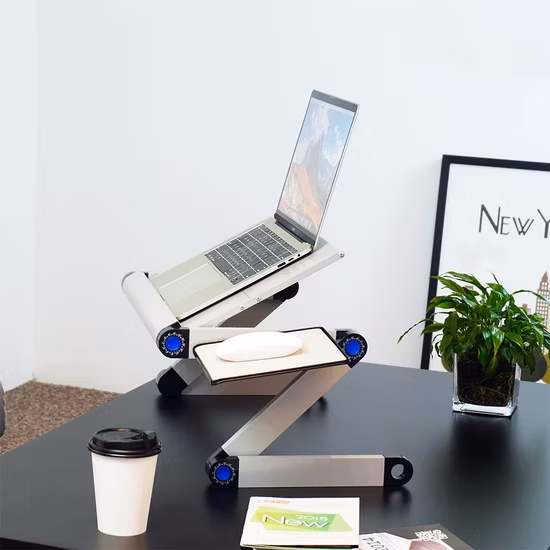 Supporto per monitor da scrivania per laptop pieghevole regolabile in metallo Charmount