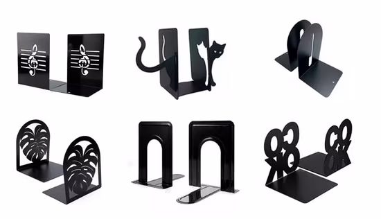 Reggilibri in acciaio al carbonio verniciato a polvere colorata in fabbrica di produzione personalizzata in Cina